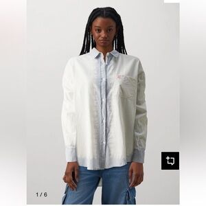 BDG Urban Outfitters
BLEACH STRIPE SADIE - Button-down blouse - ivory Sz XS NWT